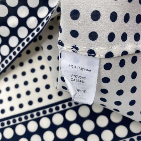 J. Crew Women's Size 12 Polka Dot Pintuck Sleeveless Blouse - Picture 10 of 10